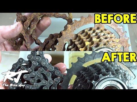 Wd40 rusty shop bike chain